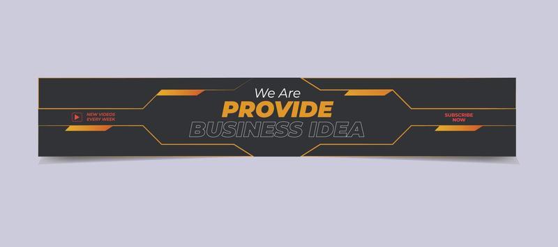 Creative youtube channel art or youtube header template