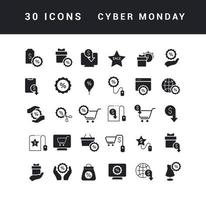 Vector Simple Icons of Cyber Monday