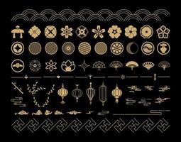 Set of Chinese Ornaments and Symbols