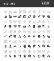 Set of simple icons of Medicine vector