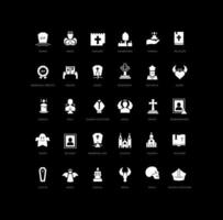 Vector Simple Icons of Feast of All Souls