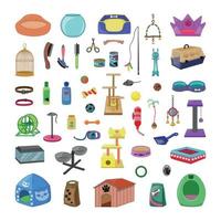 Set of Accessories for Pets vector