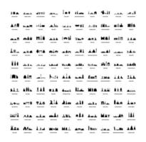 conjunto de iconos de puntos de referencia vector