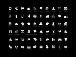 Set of simple icons of France vector