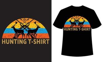 nuevo diseño de camiseta colorido de caza vector