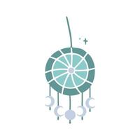 Boho elements set with moons and dreamcatcher. vector