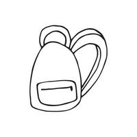 clip art de mochila de camping vectorial dibujado a mano. aislado en el dibujo de fondo blanco para impresiones, afiches, lindos artículos de papelería, diseño de viajes. ilustraciones de alta calidad vector