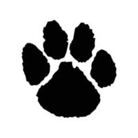 Panthers Paw Vector, Icon, White Background vector