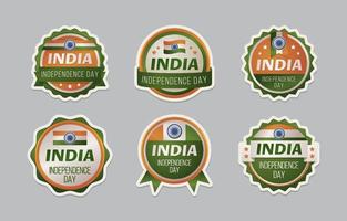 India Independence Day Stickers vector