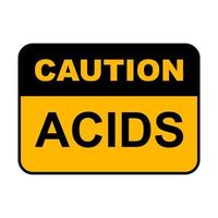 Caution acids sign icon vector for graphic design, logo, website, social media, mobile app, UI illustration