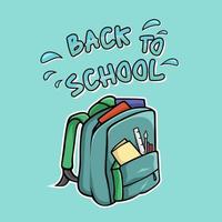 School Bag Vector Design, Time to go back to school