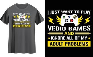 Gaming t shirt design vector