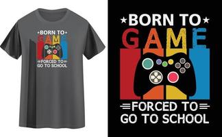 Gaming t shirt design vector