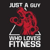 Fitness t shirt design vector