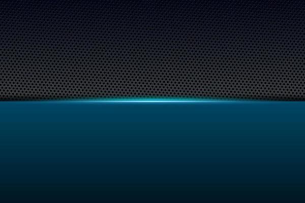 Abstract gamer background modern tech template design concept. Metallic blue and black shiny color frame on carbon fiber material texture. Vector graphic game presentation layout eps illustration