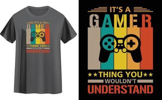 Gaming t shirt design vector