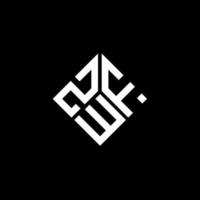 ZWF letter logo design on black background. ZWF creative initials letter logo concept. ZWF letter design. vector