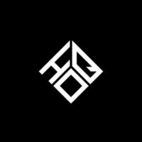 HOQ letter logo design on black background. HOQ creative initials letter logo concept. HOQ letter design. vector