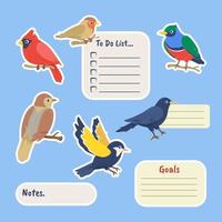 Bird Themed Journaling Sticker vector