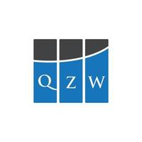 diseño de letras qzw. diseño de logotipo de letras qzw sobre fondo blanco. concepto de logotipo de letra inicial creativa qzw. diseño de letras qzw. diseño de logotipo de letras qzw sobre fondo blanco. q vector