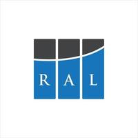 RAL letter design.RAL letter logo design on WHITE background. RAL creative initials letter logo concept. RAL letter design.RAL letter logo design on WHITE background. R vector
