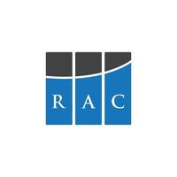 . diseño de letras rac. diseño de logotipo de letras rac sobre fondo blanco. concepto de logotipo de letra de iniciales creativas de rac. diseño de letras rac. diseño de logotipo de letras rac sobre fondo blanco. r vector