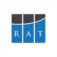 RAT letter logo design on WHITE background. RAT creative initials letter logo concept. RAT letter design. vector