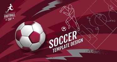 Soccer Template design , Football banner, Sport layout design, vector illustration