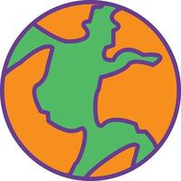 World Line Filled Two Color vector