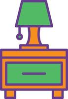 Nightstand Line Filled Two Color vector