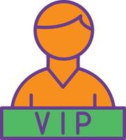 Vip Line Filled Two Color vector