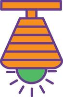 Lamp Line Filled Two Color vector