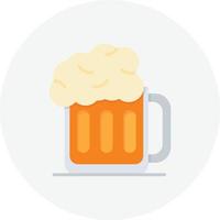 círculo plano de cerveza vector