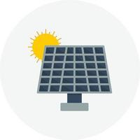 Solar Panel Flat Circle vector