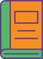 Book Line Filled Two Color vector