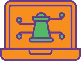 Digital Strategy Flat Circle vector