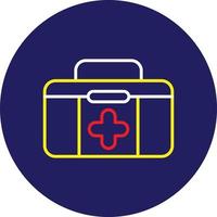 First Aid Box Line Multicolor vector