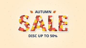 Autumn sale banner template vector