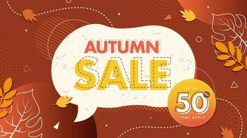 Autumn sale banner template vector