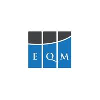 EQM letter logo design on WHITE background. EQM creative initials letter logo concept. EQM letter design. vector