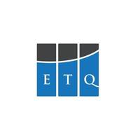 ETQ letter logo design on WHITE background. ETQ creative initials letter logo concept. ETQ letter design. vector