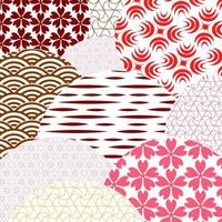 Japanese and chinese vector pattern. Asian background. Retro style. Abstract template for your design .Vector illustration.