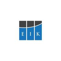EIK letter logo design on WHITE background. EIK creative initials letter logo concept. EIK letter design. vector