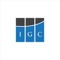 diseño de logotipo de letra igc sobre fondo blanco. concepto de logotipo de letra de iniciales creativas igc. diseño de carta igc. vector