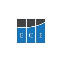 ECE letter logo design on WHITE background. ECE creative initials letter logo concept. ECE letter design. vector