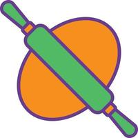 Rolling Pin Line Filled Two Color vector