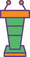 Tribune Line Filled Two Color vector