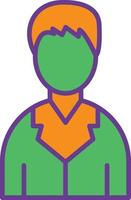 Scientist Line Filled Two Color vector