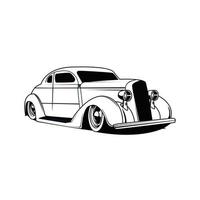 classic car illustration vector