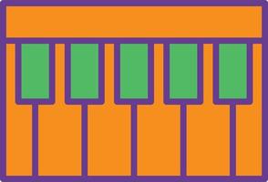 Piano Line Multicolor vector